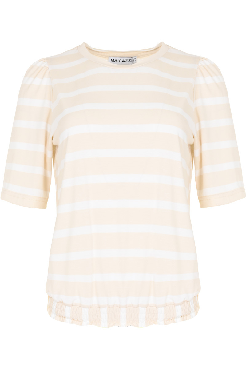 MAICAZZ T-Shirt Fernaud Stripe Sand