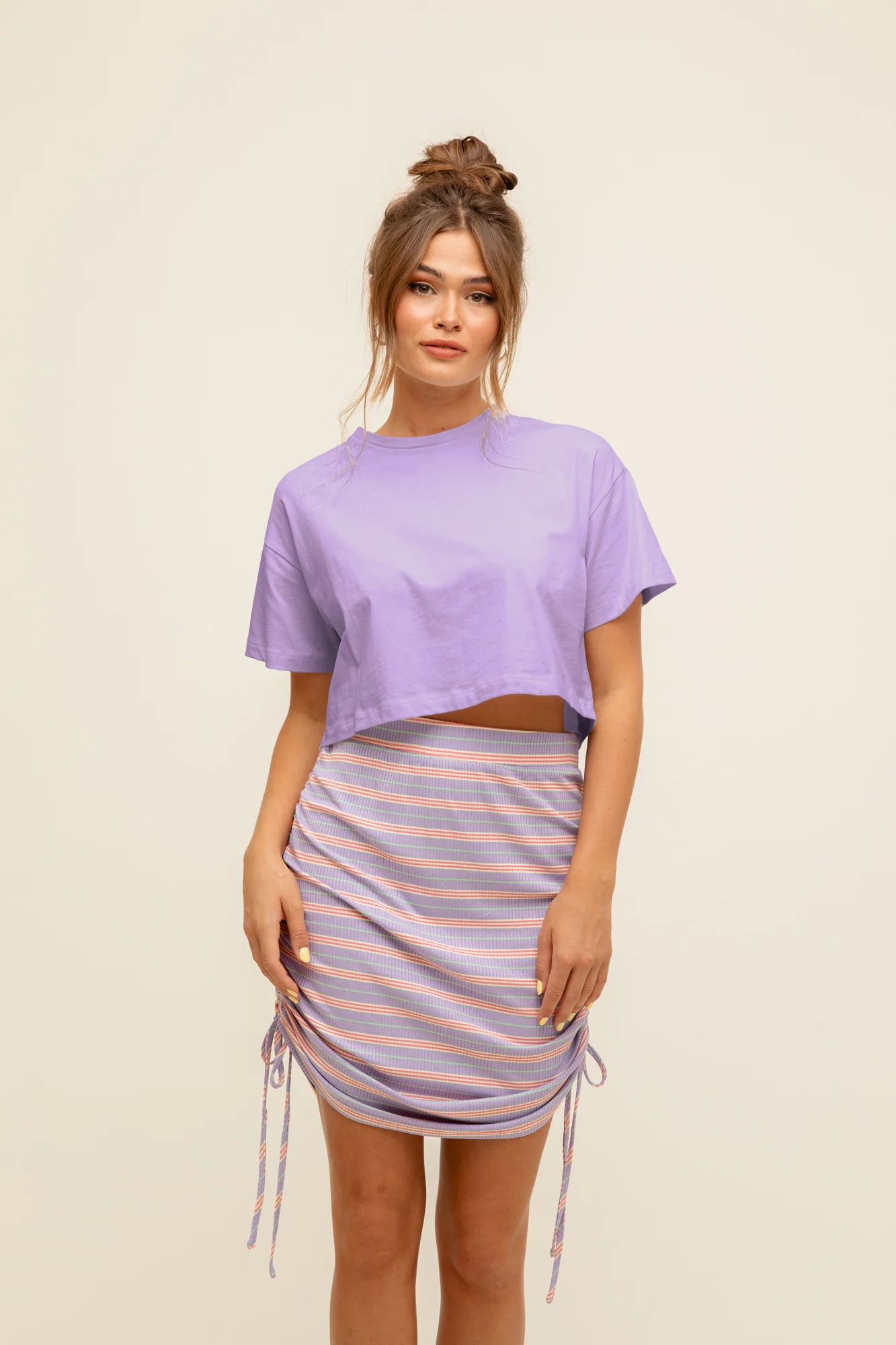 Rut&Circle Kort T-Shirt Zanna Lavendel