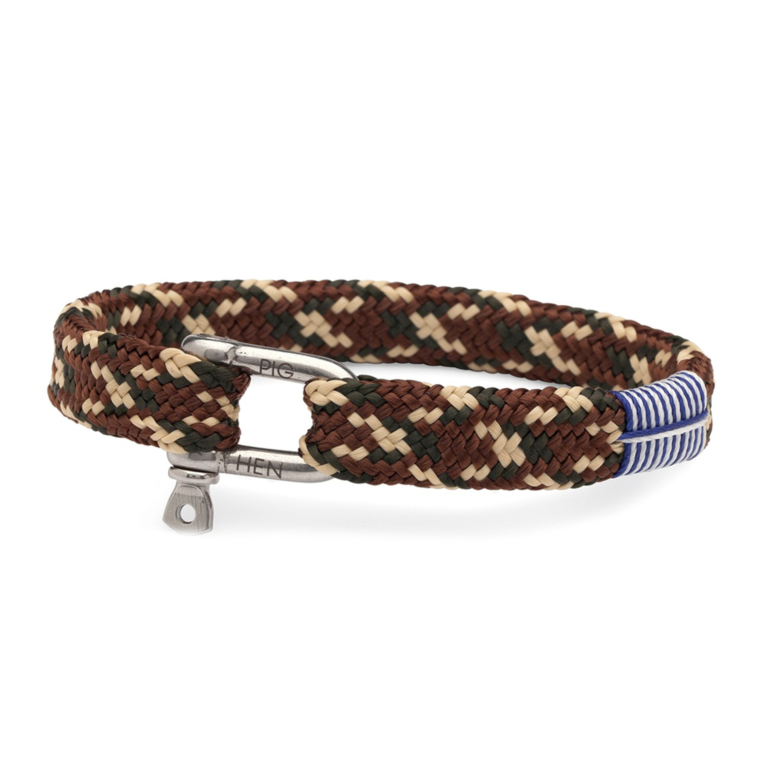 PIG&HEN Herenarmband Sharp Simon Brown-Army Maat M