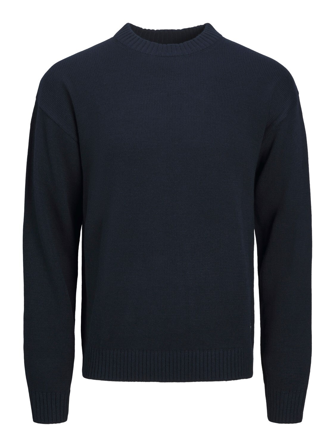 JACK&JONES Gebreide Trui Met Ronde Hals Zwart Donkerblauw