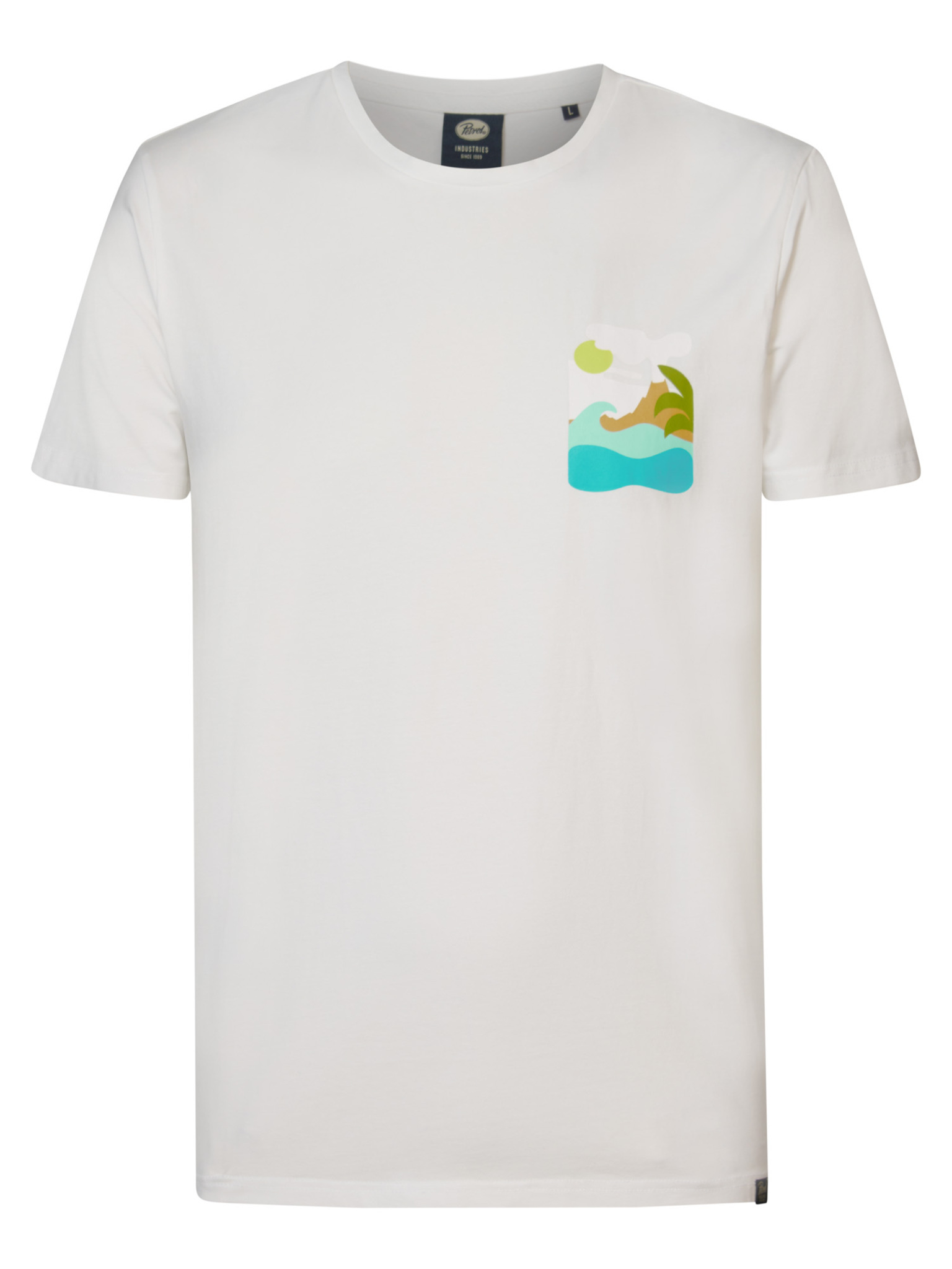 PETROL T-shirt Wit Beach