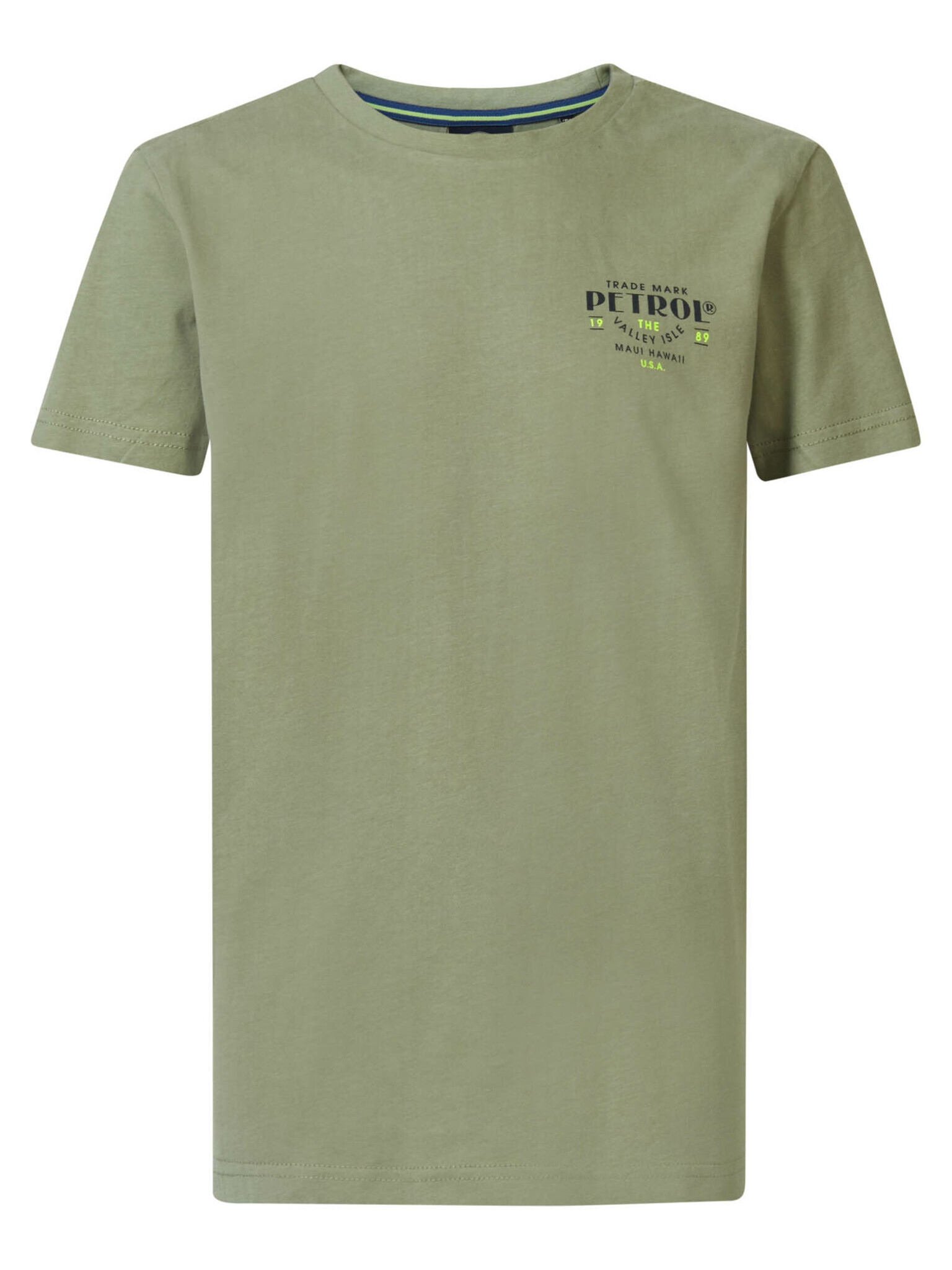 PETROL Heren T-Shirt Met Rugprint Groen