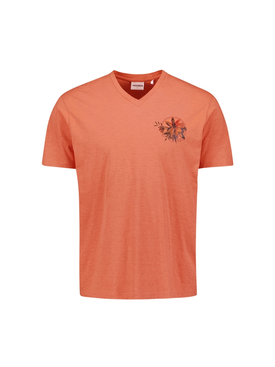 NO EXCESS Heren T-Shirt Rugprint Oranje