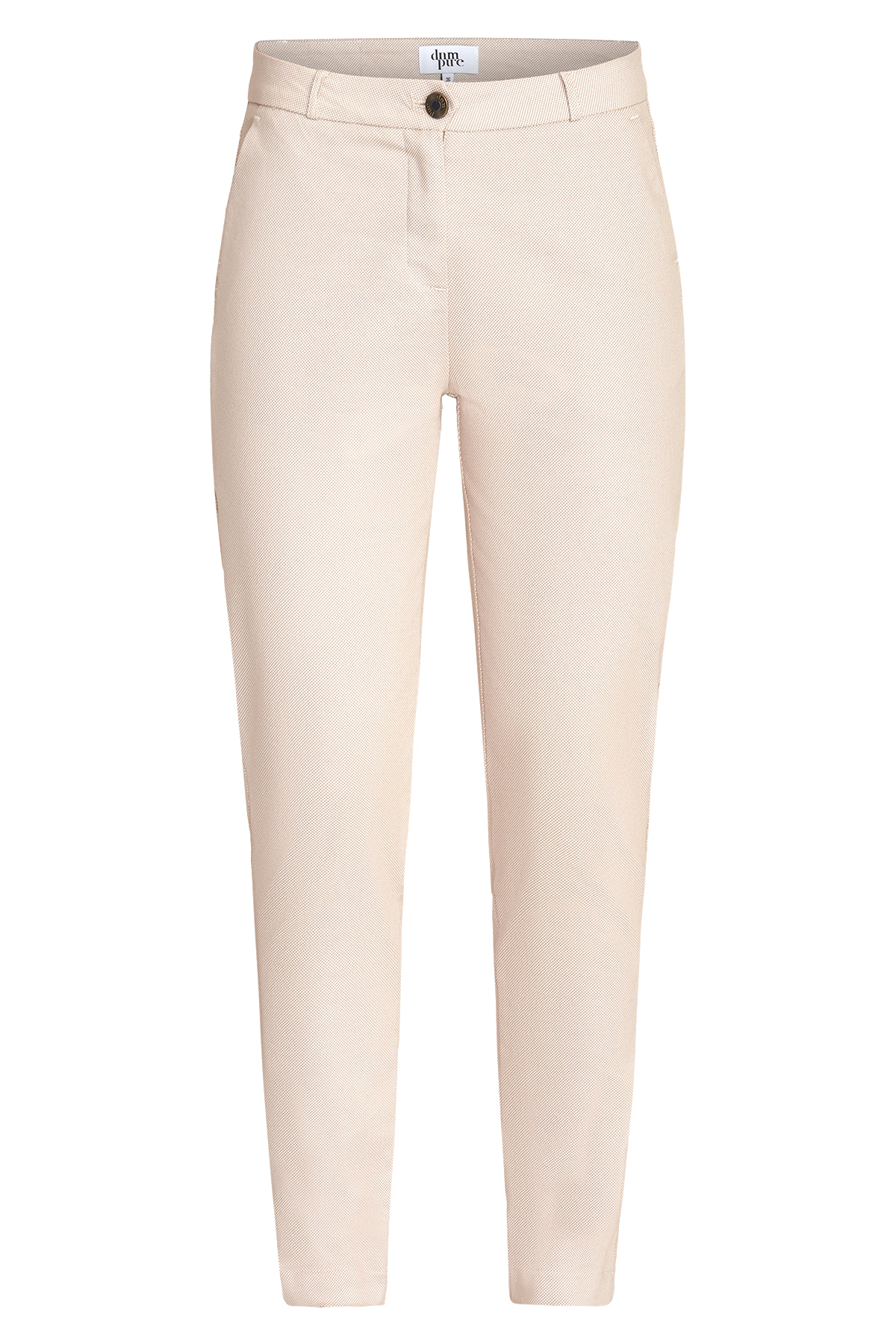 DNM PURE BY ZIZO Broek Chloe Cropped Sand White Dots