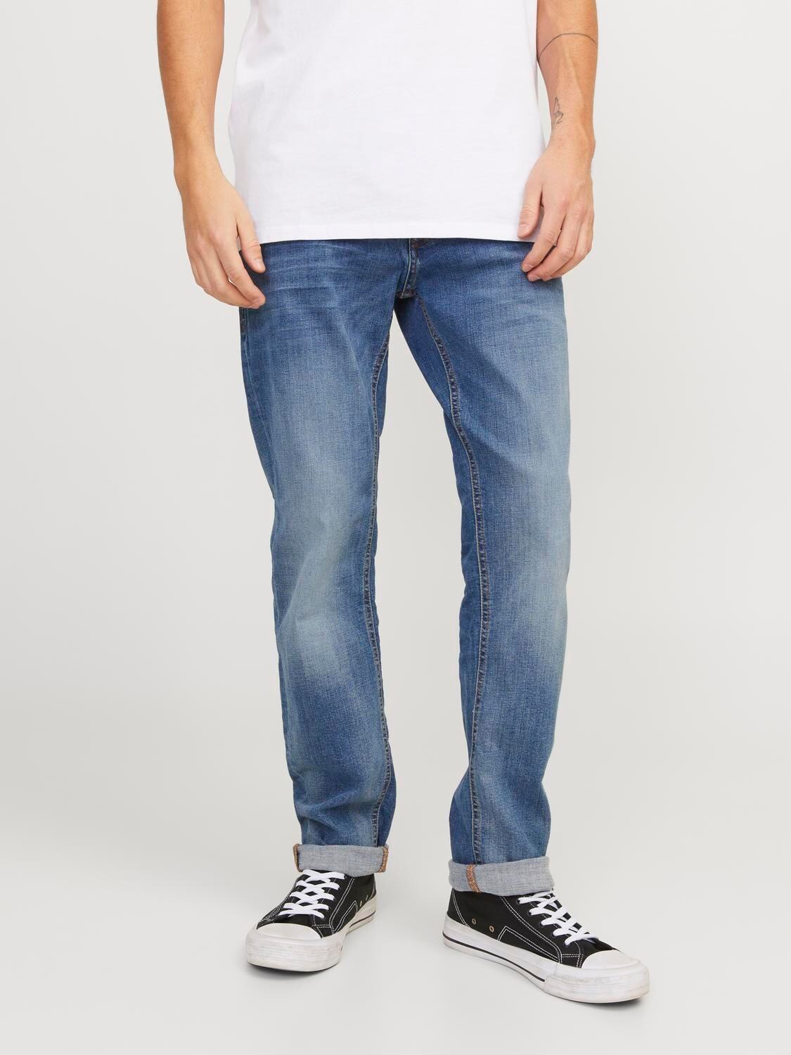 JACK&JONES Spijkerbroek Tim Slim Straight Blue Denim