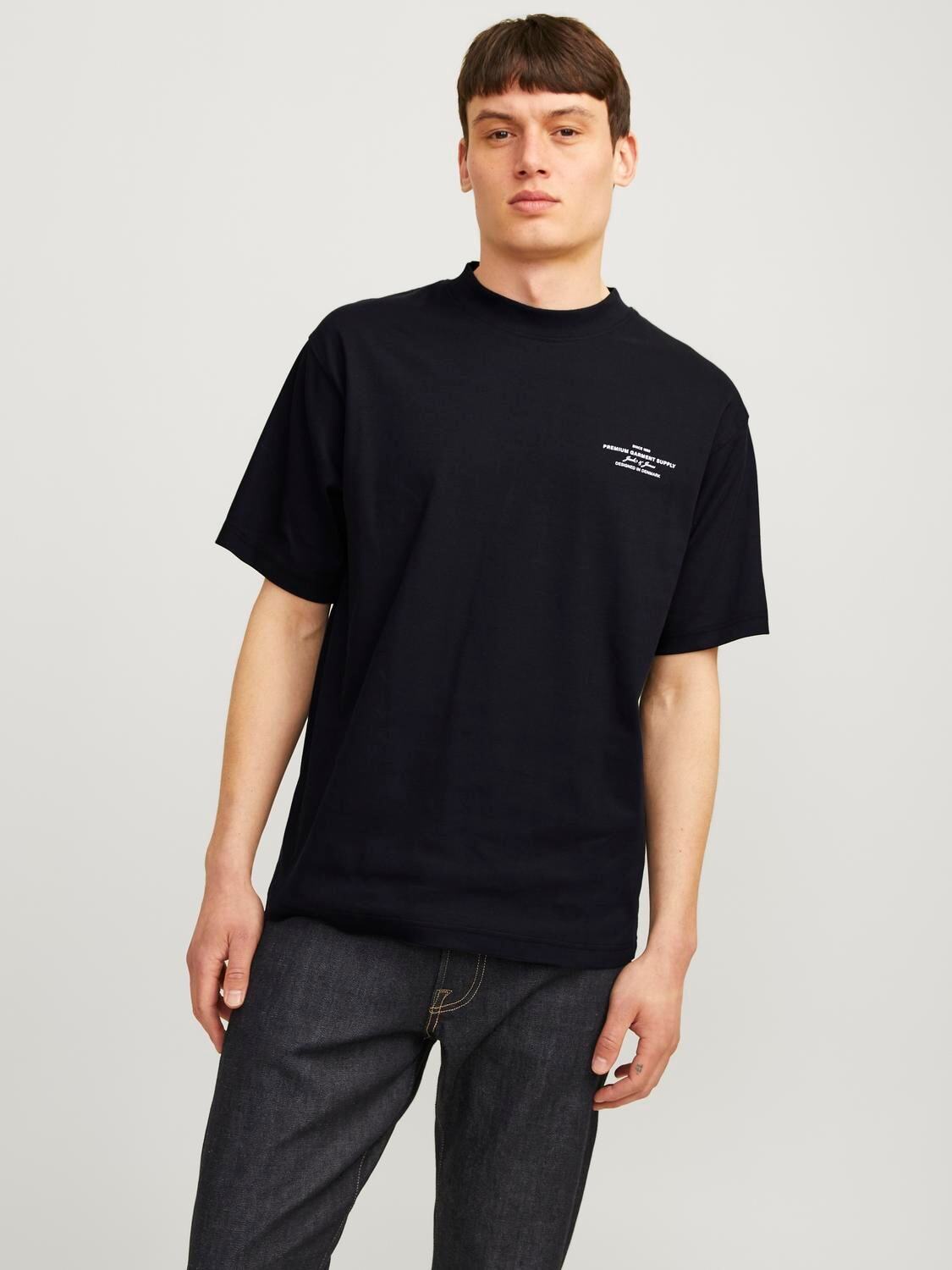 JACK&JONES T-Shirt Met Logo Zwart