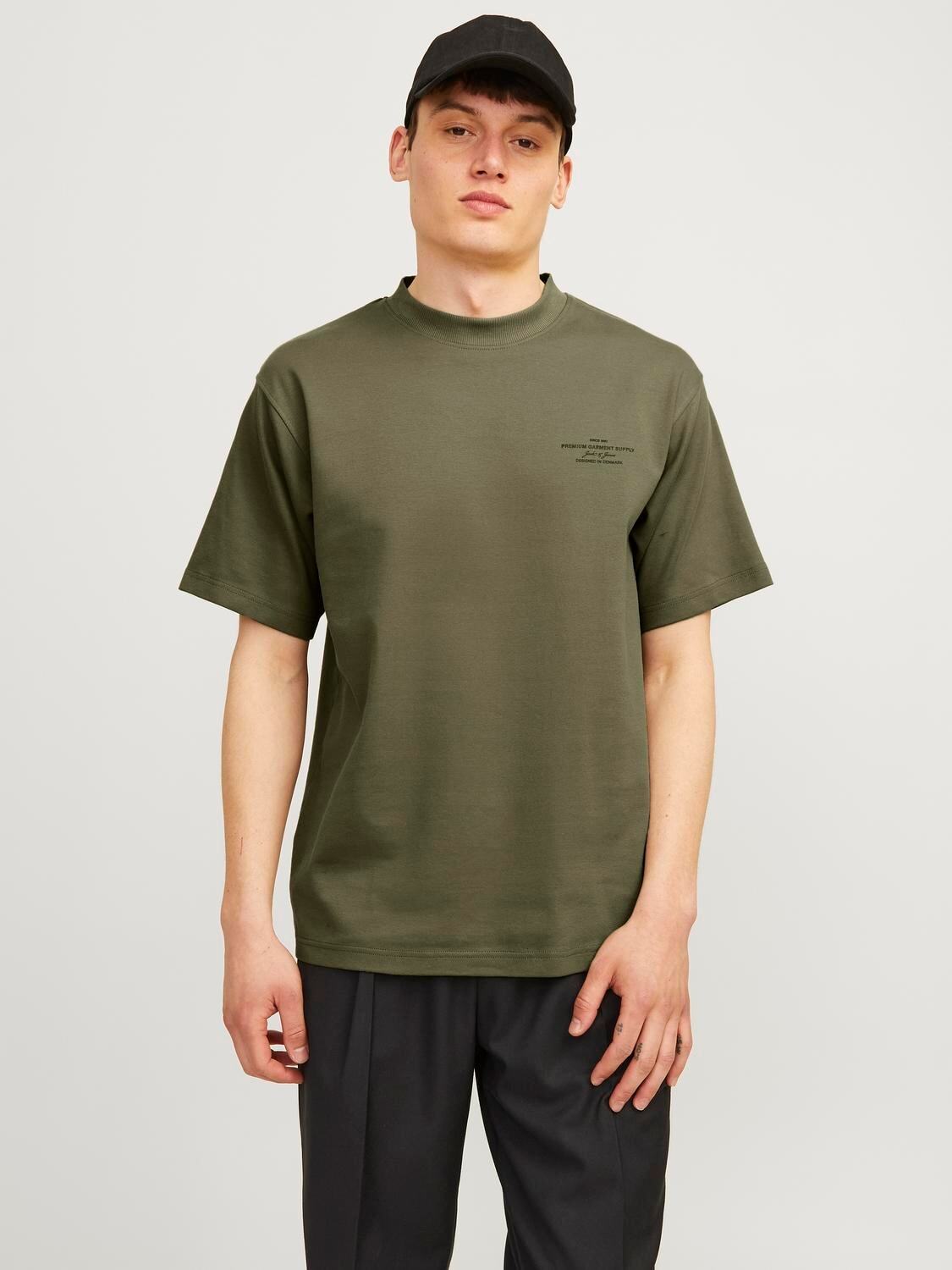 JACK&JONES T-Shirt Met Logo Legergroen