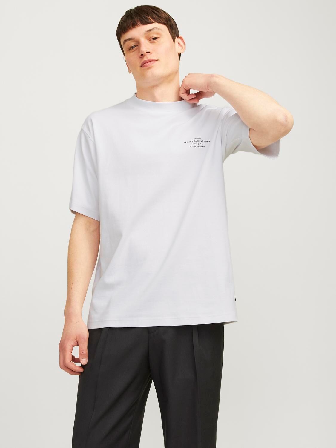 JACK&JONES T-Shirt Met Logo Wit