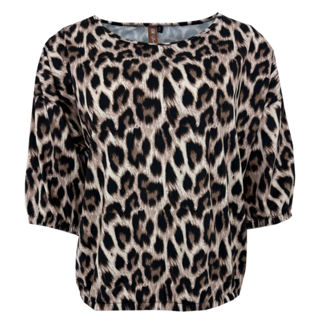 GLAMMLABEL Shirt Met Bies Liza Tiger Tape