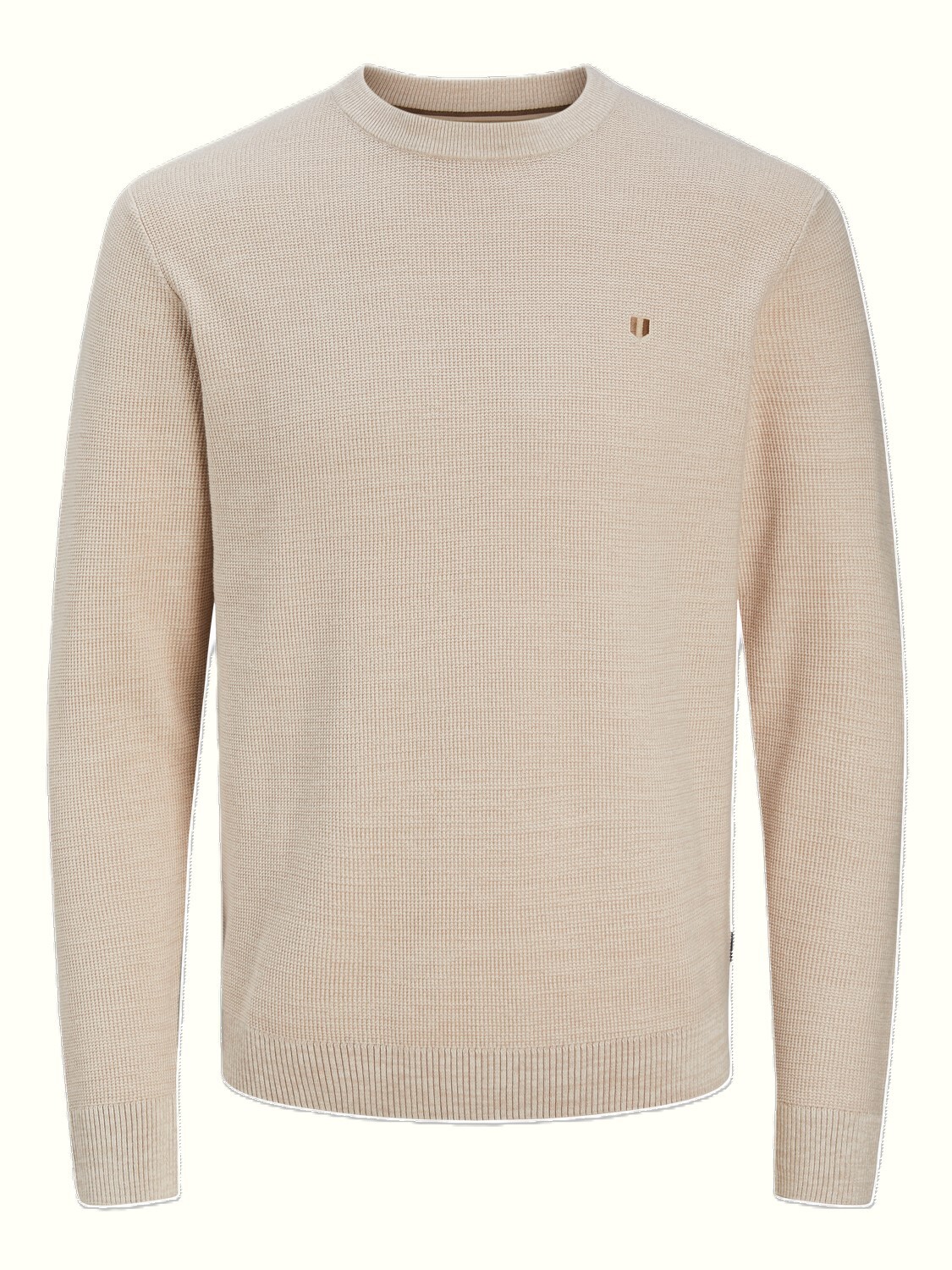 JACK&JONES Gebreide Trui Blurony Cashmere Melange Beige