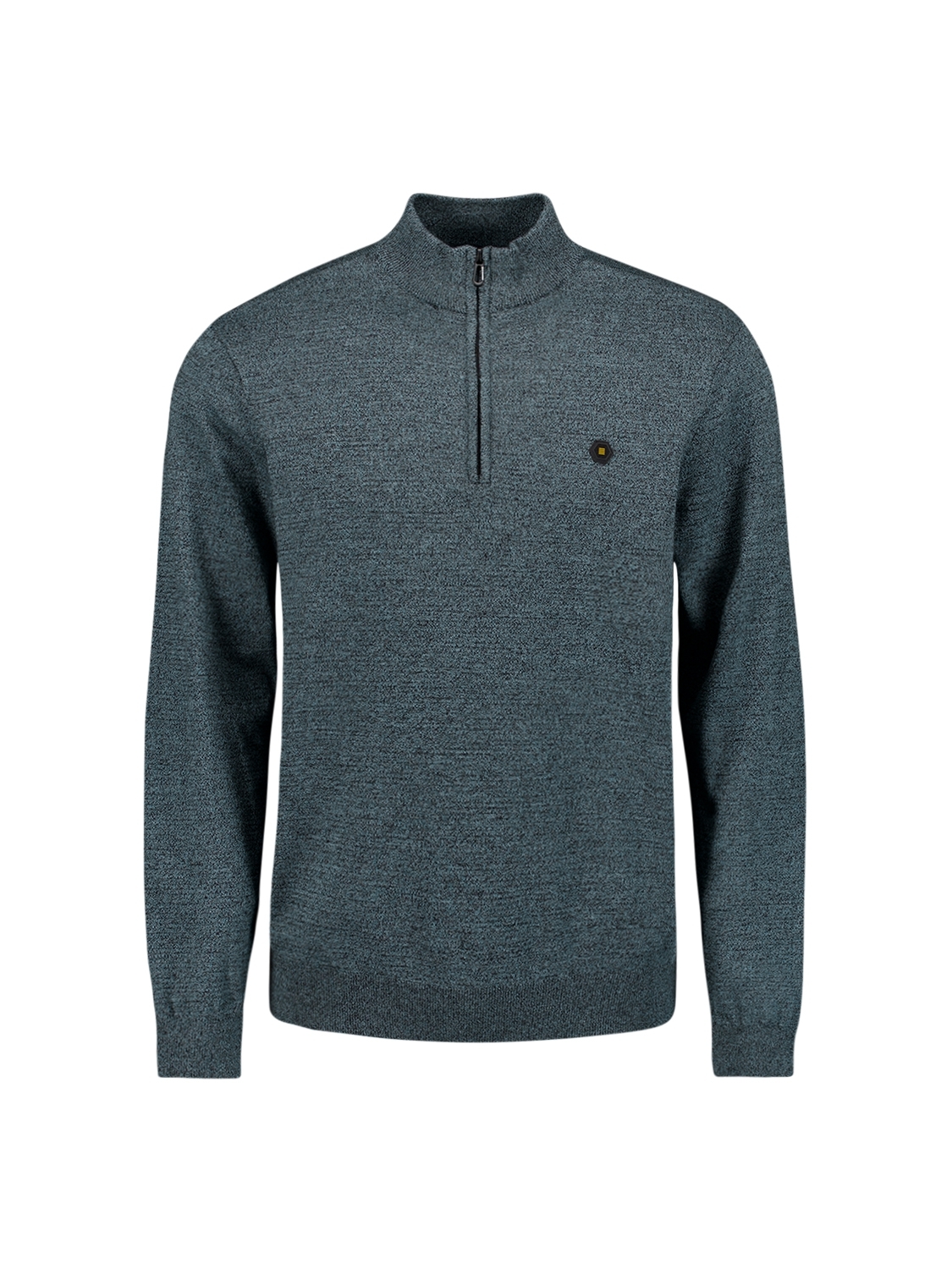 NO EXCESS Pullover Half Zip 2 Coloured Melange Cloud