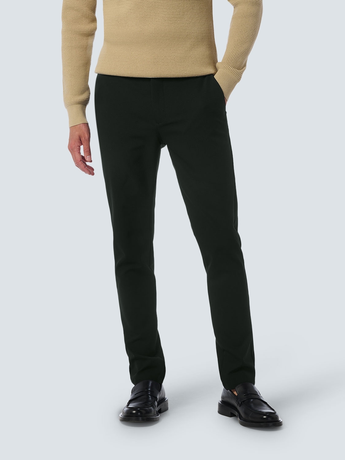 NO EXCESS Stretch Chino Broek Sedoc Zwart