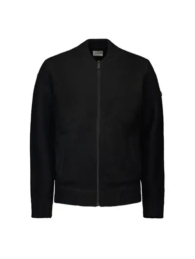 NO EXCESS Bomber Vest Van Wol Zwart