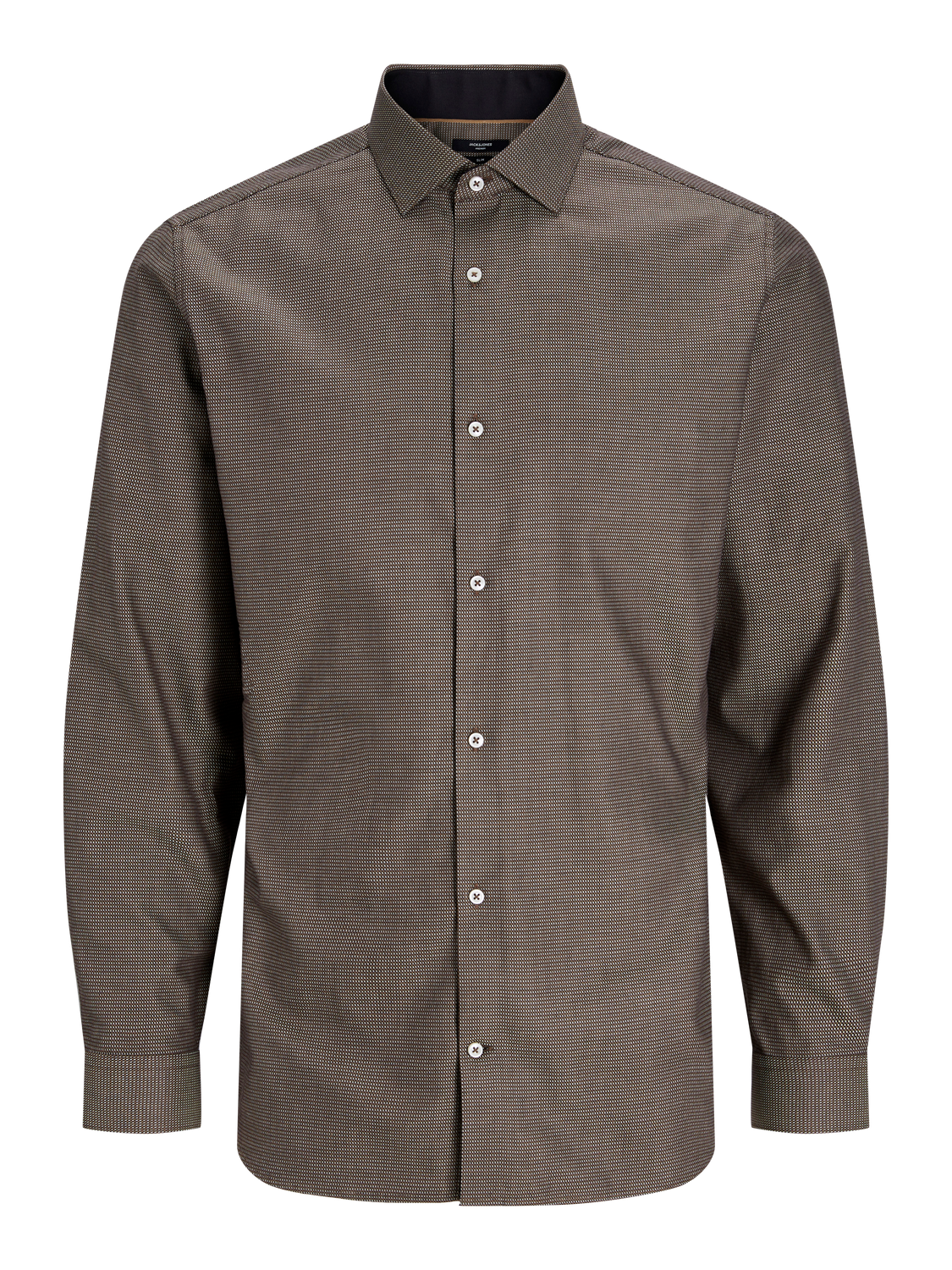 JACK & JONES Overhemd Parker Detail Chocolate Torte Slim Fit