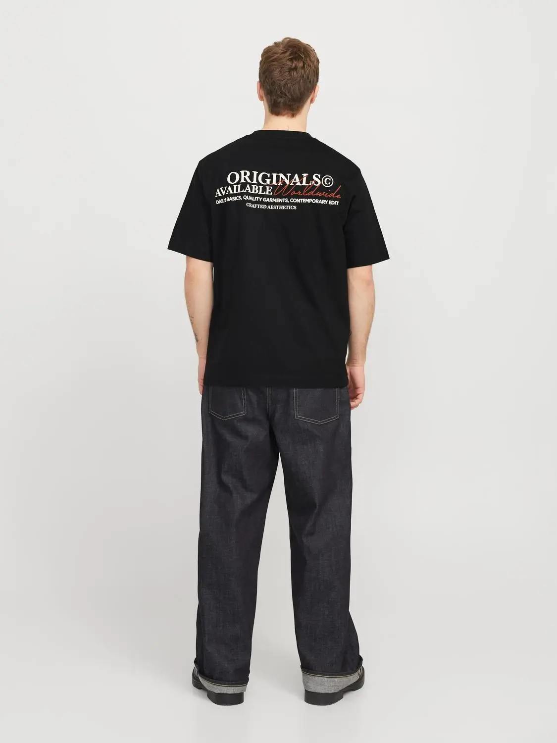 JACK & JONES T- Shirt Achterkant Bedrukt Zwart - Afbeelding 4