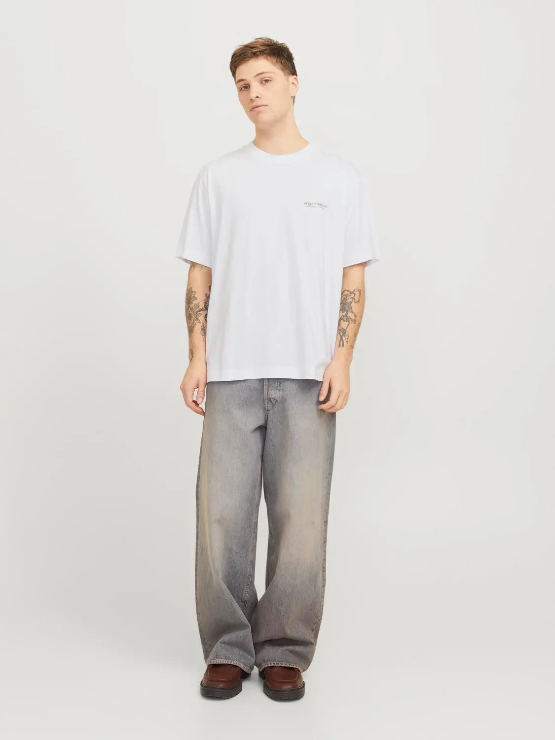 JACK & JONES T- Shirt Achterkant Bedrukt Bright White - Afbeelding 3