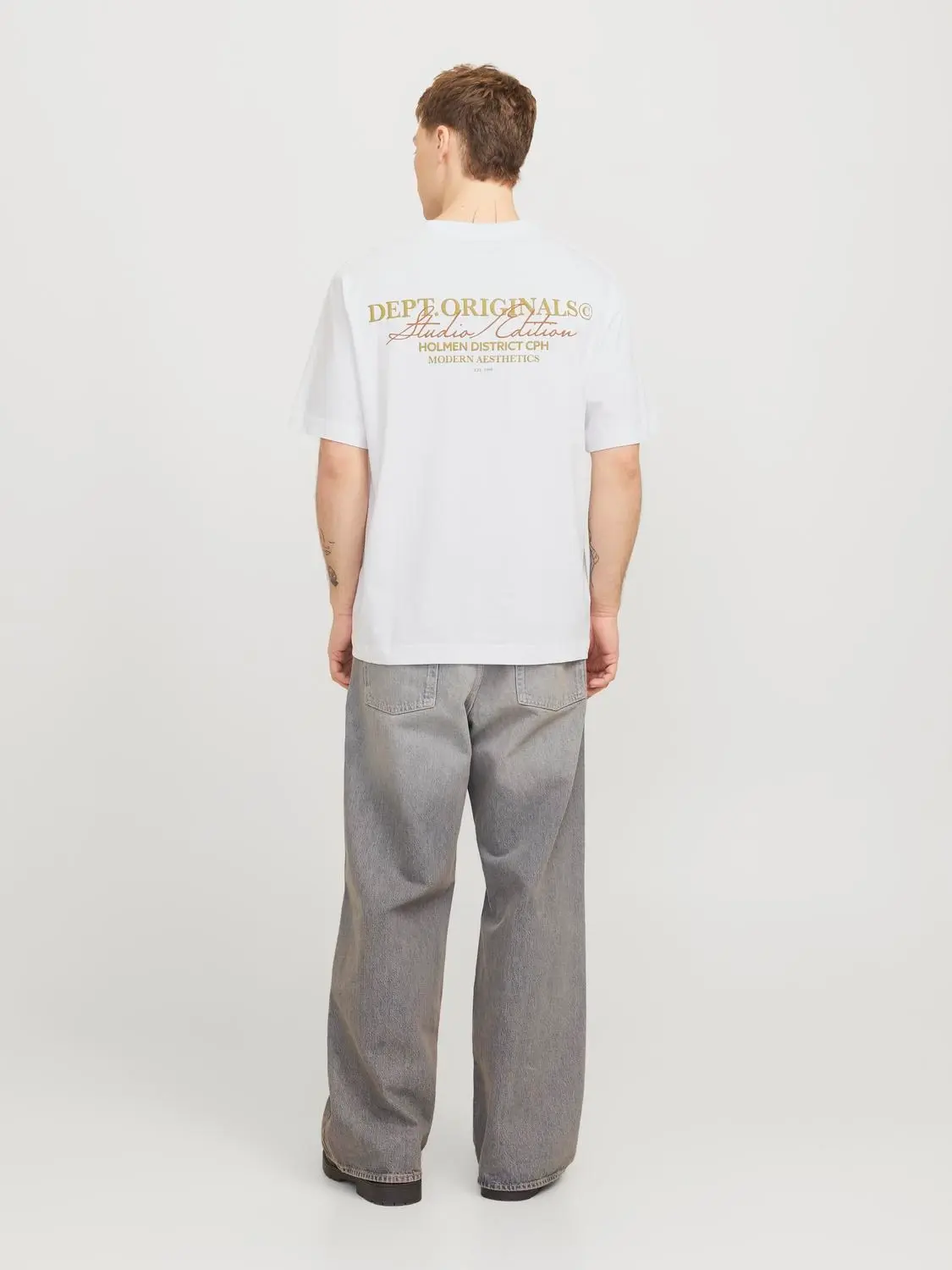 JACK & JONES T- Shirt Achterkant Bedrukt Bright White - Afbeelding 4